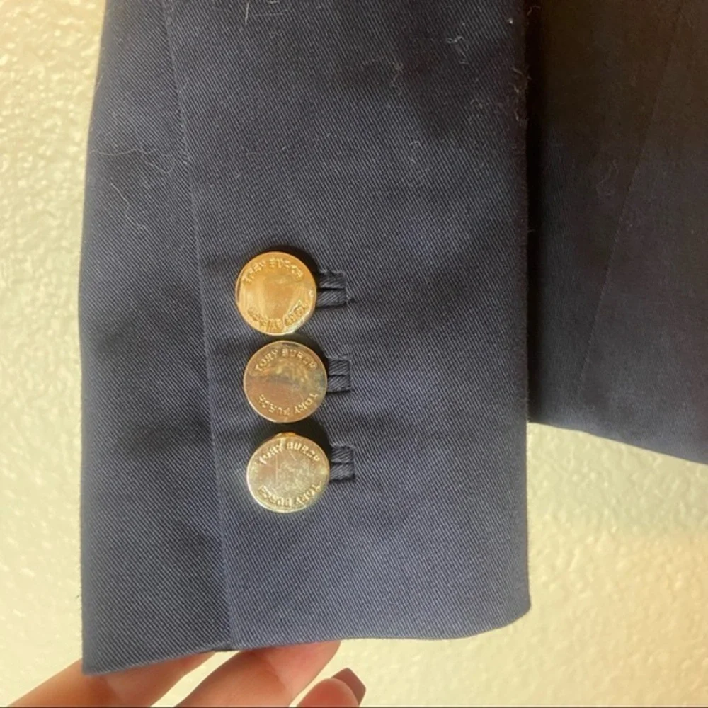 Tory Burch Navy Blazer with Gold‎ Buttons Size 0